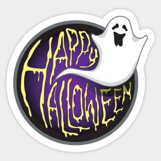 Ghost HAPPY HALLOWEEN Sticker